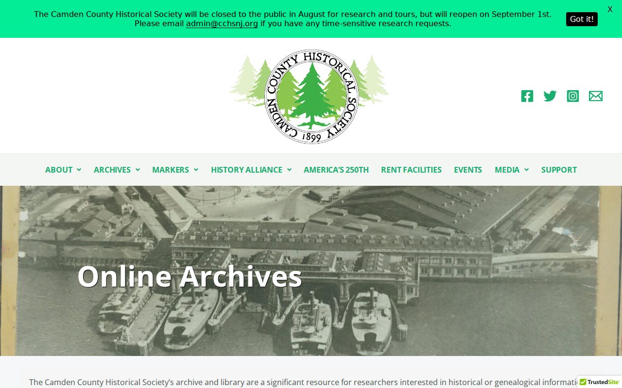 Cherry Hill Township city directory research image of Camden County Historical Society online archives