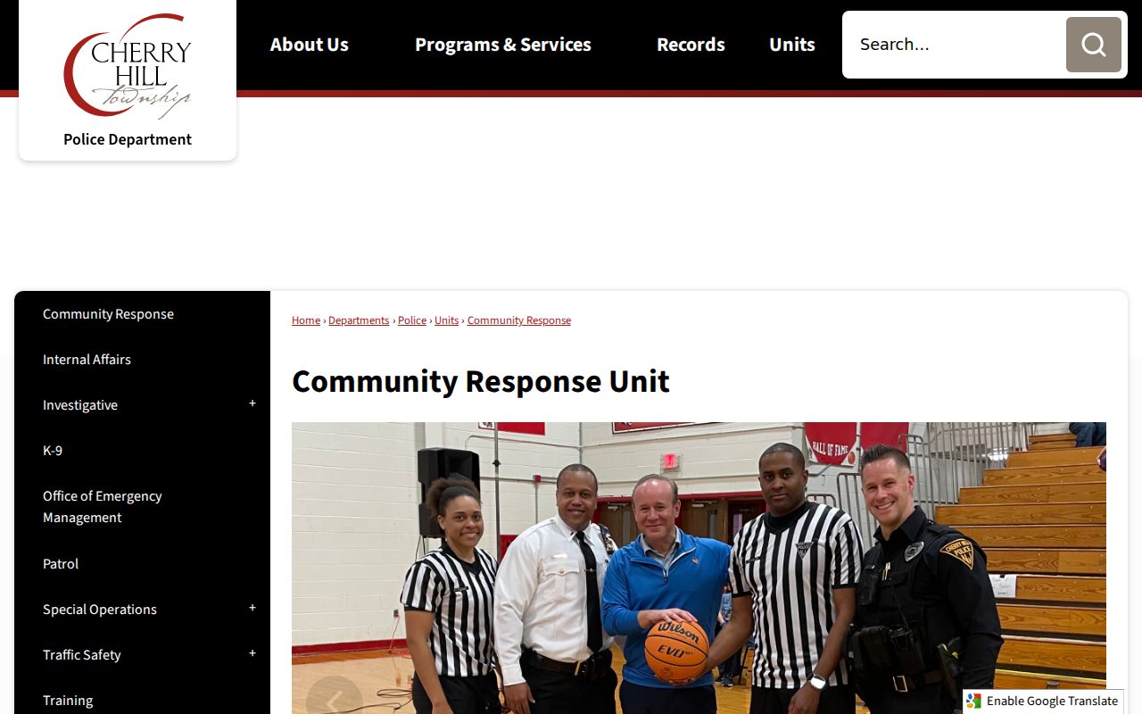 Cherry Hill Township neighbors civic group and Community Response information