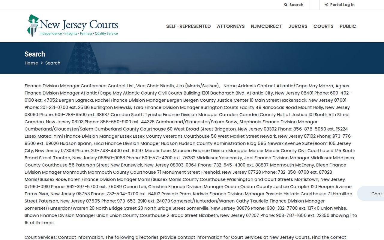 Cherry Hill Township residents directory New Jersey Courts search routes