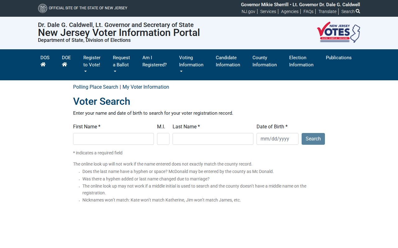 Cherry Hill Township residents directory New Jersey voter registration lookup
